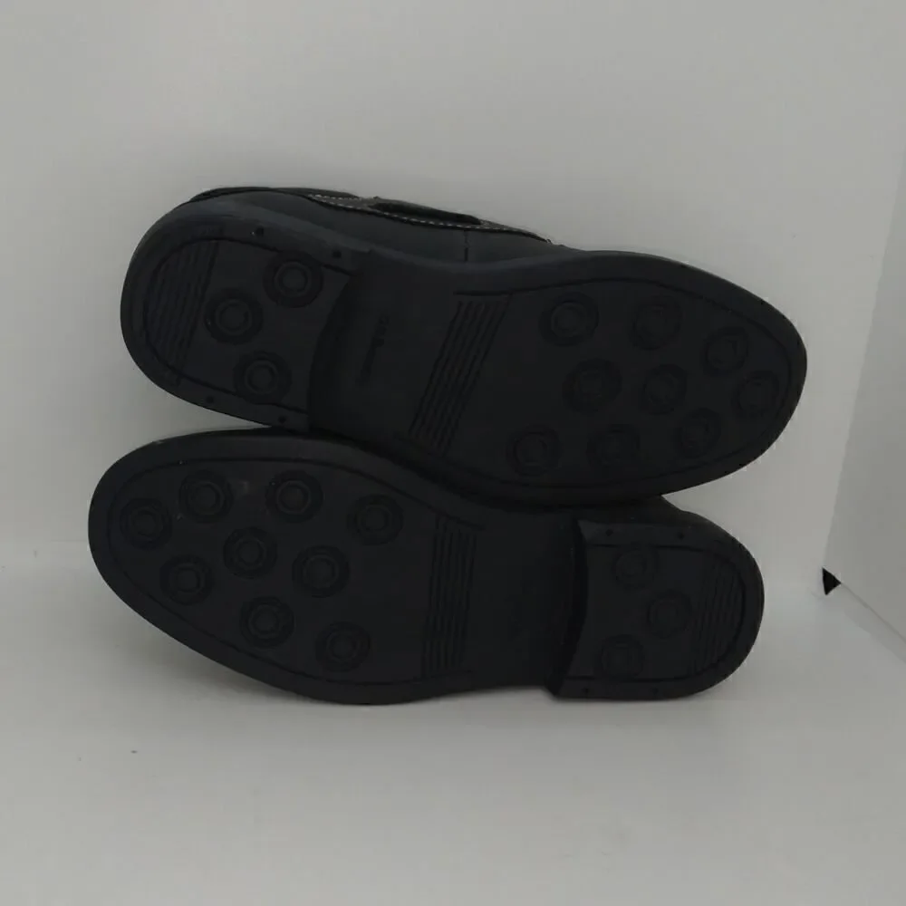G.H. Bass Boys NEW w/Tags & Box Black Leather Casual Sneakers - sz. 3M